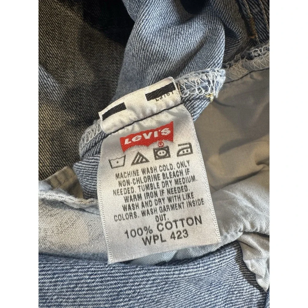 Levi's 501 Jeans Mens 40x30 Classic Blue Original Straight Button‎ Fly Denim